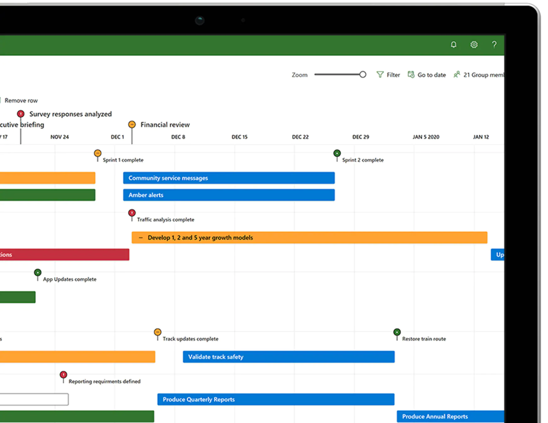 ms project remove task name from timeline